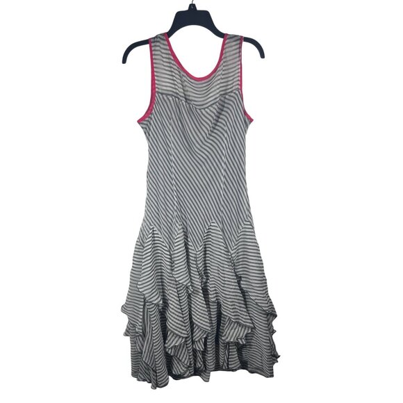 Robbie Bee Dress Women's  Size 16 Striped Sleeveless Ruffled Preowned - Picture 1 of 8